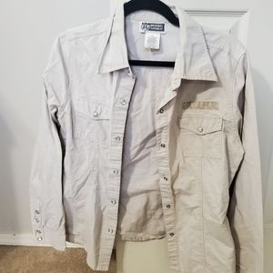 Khaki womens jacket/button down shirt